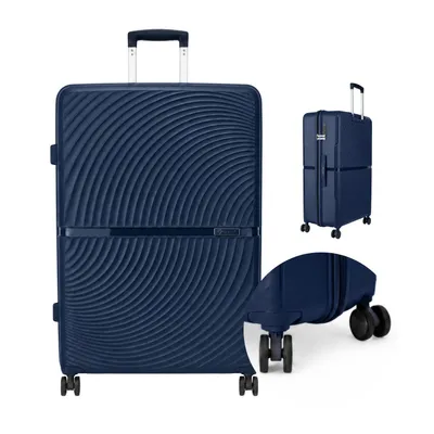 Image de Solier grande valise rigide XXL 105 L bagage en soute serrure TSA 8 roulettes