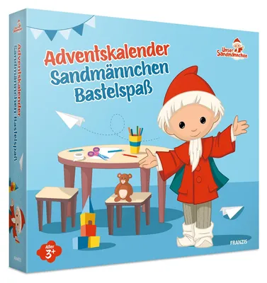 Productafbeelding van FRANZIS 67360 - Adventskalender "Sandmännchen", knutselplezier, 24 knutselprojecten en voorleesverhalen tot Kerstmis, geschikt voor kinderen vanaf 3 jaar