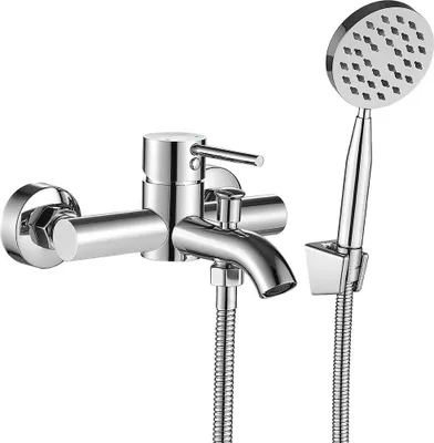 Produktbild von Kuchinox | Noia Wandbatterie - Chrom - Korrosionsbeständig - Modernes Design - Duschset