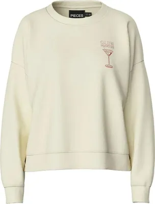 Immagine prodotto di Pieces Felpa Stampa Peperoncino Bianco S Donna Bianco S