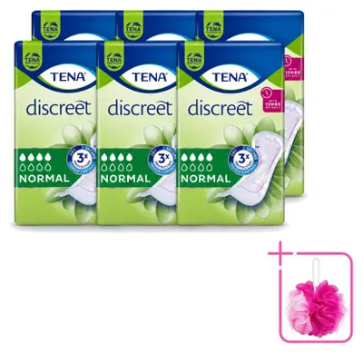 Productafbeelding van 6 x TENA Discreet inleggers, normaal, voor lichte tot matige urineverlies - voordelijn - 6 stuks