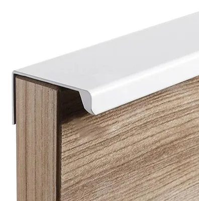Image de Poignées modernes en aluminium, lot de 10, 256 mm, blanc