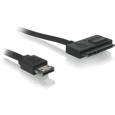 Obrázok produktu pre DeLOCK kábel Power Over eSATA > SATA 22pin SATA-Kabel 0,5 m eSATAp Schwarz