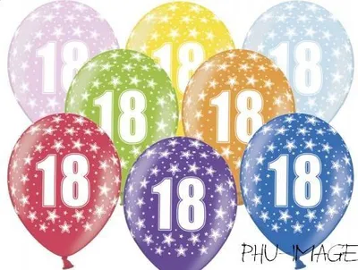 Immagine prodotto di Palloncini con stampa 18° compleanno 1 pz.