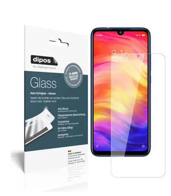Produktbild von 1x Schutzfolie für Xiaomi Redmi Note 7S - Anti-Shock 9H Folie dipos Glass Kunststoffglas