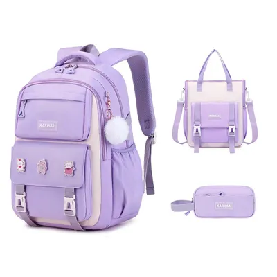 Produktbild von Rucksack-Set für Damen mit Federmäppchen, 15,6-Zoll-Laptop, Büchertaschen, College-Rucksäcke, Diebstahlschutz, Reise-Tagesrucksack