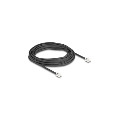 Produktbild von DeLOCK Telefonkabel RJ11 Stecker zu RJ11 Stecker schwarz 10 m, 10 m, RJ-11, RJ-11, Schwarz, Männlich, Männlich
