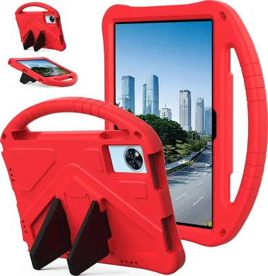 Obrázek produktu pro Dětské pouzdro pro Doogee U11 / U11 Pro 11" 2025, EVA lehké nárazuvzdorné pouzdro s skládacím stojánkem a rukojetí červené