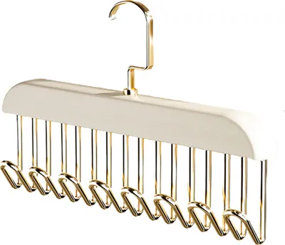 Produktbild von Kleiderbügel mit 8 Haken, Westenhalter, Unterwäsche-Kleiderbügel aus Massivholz, platzsparender Mehrzweck-Kleiderbügel für die Organisation von Kleiderschränken