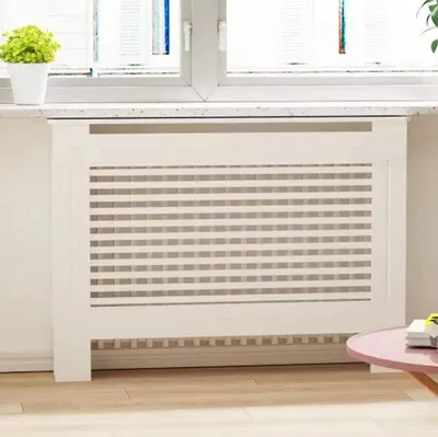 Image de Habillage de radiateur blanc, modèle Medium, horizontal