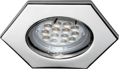 Produktbild von C-Light LED Einbaustrahler 6-Eck chrom glänzend 12 V - 3 W (HL) warmweiss