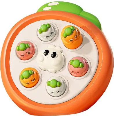 Produktbild von Kinder-Whack-Spielzeug in Cartoon-Rettich-Form, verbessert die Reaktionsfähigkeit, Stampfen, interaktives Lernen