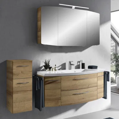 Produktbild von Badmöbel Set CERVIA-66 in Riviera Eiche, B/H/T: 168/200/50,5 cm