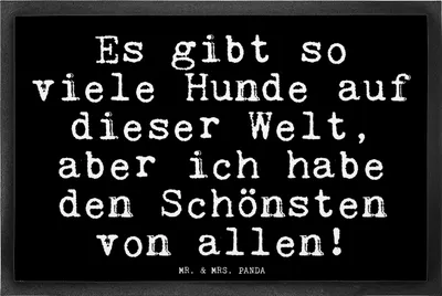 Produktbild von Mr. & Mrs. Panda Schmutzmatte Es gibt so viele... 40 x 60 cm - Schwarz - Geschenk, Schmutzfangmatte, Sprüche, fußmatte, Spruch, Hunde, abstreifer, Schmutzfänger, Hund