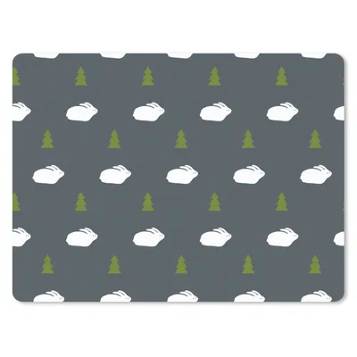 Produktbild von MuchoWow® Mauspad Mousepad Bäume - Kaninchen - Muster 40x30 cm - Mousepads - Maus Mat - Pad - Mausunterlage - Anti Rutsch