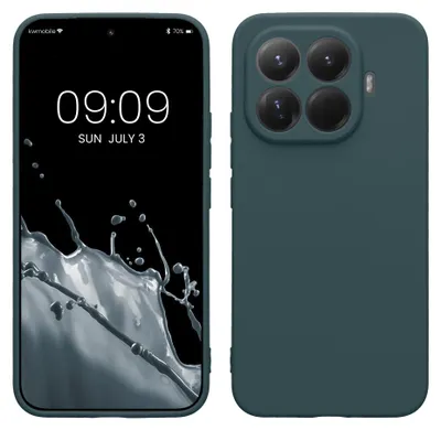 Produktbild von kwmobile Handyhülle für Xiaomi 15T Pro Hülle - weiches Handy Silikon Case - Schutzhülle Cover - Dunkler Schiefer