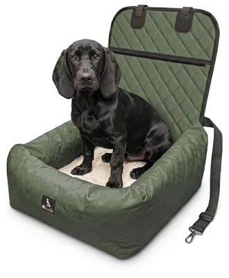 Hundeautositz 2-in-1 Hundebett, Olivegrün