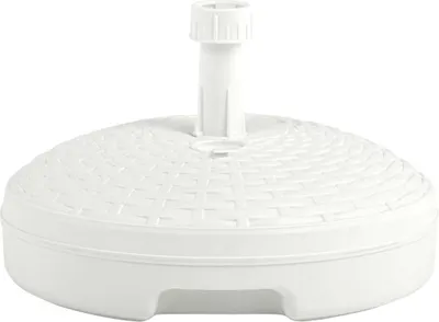 Produktbild von vidaXL Sonnenschirmständer Sand/Wasser 20 L Weiß Kunststoff Rattan