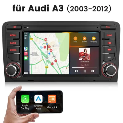 Image de Autoradio Linux avec Carplay, compatible USB, pour modèles A3, S3, RS3, séries 8P et 8V, de 2003 à 2013