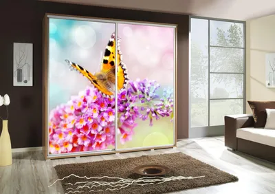 Productafbeelding van Kledingkast GILES: Schuifdeurkledingkast met grafische prints, 205x215 cm