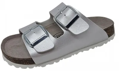 Produktbild von Fischer Markenschuhe Pantolette Silber in Gr. 30