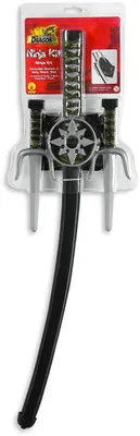Produktbild von Rubies Dragon 1066 Ninja-Set für Kinder, Katana und Messer