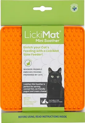 Produktbild von LickiMat Mini Soother Cat orange