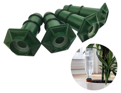 Produktbild von BioGreen 4x Pet Flaschen Adapter für das Tonkegel Bewässerungssystem "Hydro Wine"