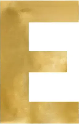 Produktbild von Spiegelbuchstabe „E“, gold, 40x60 cm