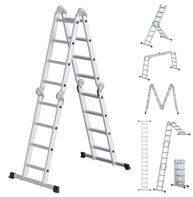 Zdjęcie produktu dla SONGMICS, drabina, 16 szczebli, udźwig do 150 kg – wymiary: 4 x 4 stopnie