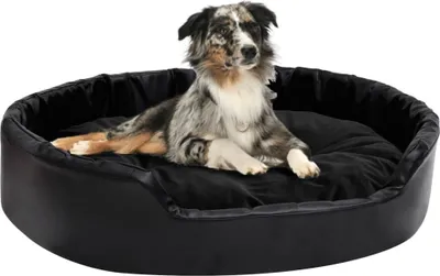Produktbild von HOMMIE Hundebett - elegantes Design - Hundesofa/Hundekissen - Schwarz 90x79x20cm Plüsch und Kunstleder Promotion214826 - Hundebetten