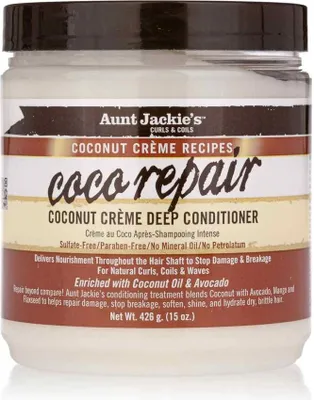 Produktbild von Aunt Jackie's Coconut Creme Recipes Coco Repair Coconut Creme Deep Conditioner 15oz 426g pflegende Haarkur