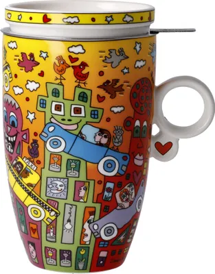 Produktbild von Goebel Rizzi Not Getting Around the Traffic Teetasse mit Deckel und Sieb