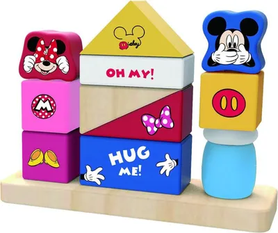 Produktbild von Tooky Toy Mickey & Minnie Mouse Stapelspiel aus Holz 12-teilig