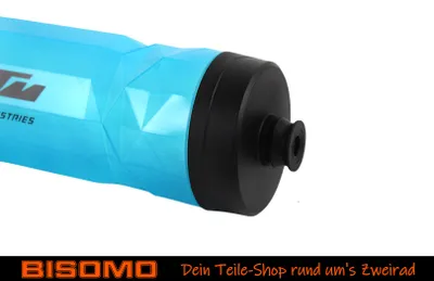 Produktbild von KTM Fahrrad Flasche Blau, Trinkflasche Bottle Team 700ml mit schwarzem Logo, auslaufsicher, BPA-frei
