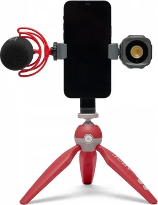 Produktbild von Fotostativ für Smartphones und GoPro, Joby HandyPod 2 mit Kugelkopf und GripTight 360 Halter, Rot