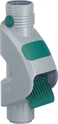 A product shot of a gutter downspout leaf catcher.