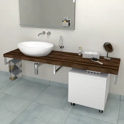 Produktbild von Sapho AVICE Waschtischplatte 120x50cm, Stärke 5cm, dunkle Eiche