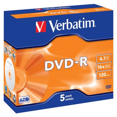Obrázek produktu pro Verbatim Dvd-R 4.7Gb 16X (5) Jc