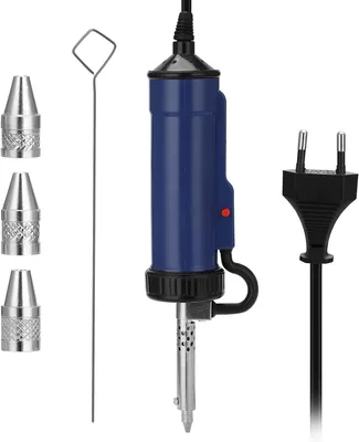 Produktbild von Elektrischer Vakuum-Entlötkolben, Saugflüssigkeitslötmittel, 350 W Entlötpumpe mit Heizung, Handfläche, elektrischer Lötzinnsauger Va-cuum Löten (Blau)