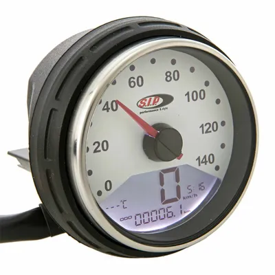 Produktbild von SIP 2.0 Geschwindigkeitsmesser/Drehzahlmesser 70mm Weiß Stahl 0-12.000 U/min 12V AC/DC