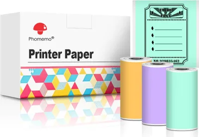 Image de Papier thermique autocollant pour Phomemo M02 M02Pro M03AS M04S M04AS rouleau