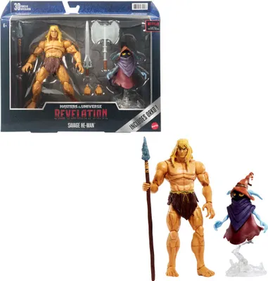 Produktbild von Masters of the Universe Masterverse Revelation Savage He-Man Actionfigur, ca. 18 cm, Sammlerstück