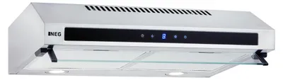 Produktbild von NEG Doppelmotor Dunstabzugshaube NEG15-DCSTS+ NextGen 395 m³/h Glasfront Sensor-Touch Abluftanschluss oben/hinten Silber