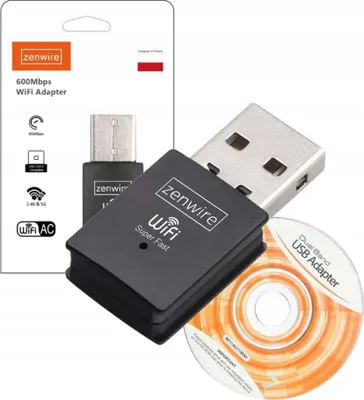 Immagine prodotto di Scheda di rete - Adattatore - Antenna WLAN esterna - USB - 600 MB - 5 GHz - per computer