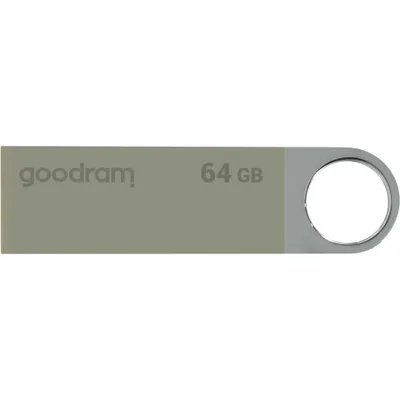 Obrázok produktu pre Goodram UUN2, 64 GB, USB Typ-A, 2.0, 20 MB/s, Bez krytu konektora, Strieborná