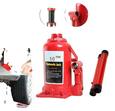 Zdjęcie produktu dla Hydrauliczny podnośnik butelkowy, udźwig 10 ton, zakres podnoszenia od 5,5 do 18,5 cala, materiał: stal stopowa o wysokiej wytrzymałości, waga ok. 30 funtów, odpowiedni do samochodów osobowych i ciężarowych.