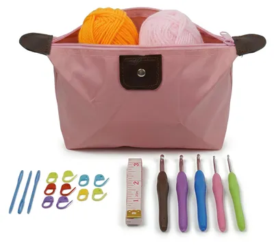 Produktbild von Komplettes Häkelset für Anfänger mit wasserdichter Tasche