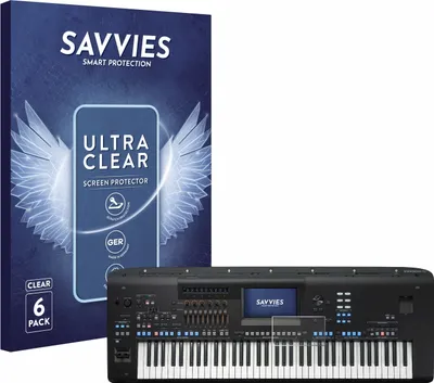 Produktbild von 6x Für Yamaha Genos2 Schutzfolie Savvies Displayschutz Display Schutz Folie Klar Transparent