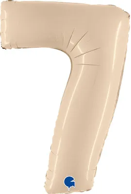 Image de Ballon en aluminium n° 7, satin crème, 66 cm, Grabo